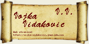 Vojka Vidaković vizit kartica